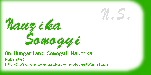 nauzika somogyi business card